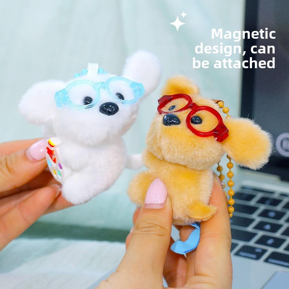 Soft Polyester Dog Plush Doll Keyring For Kids And Collectors