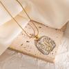 Luxury Heart Flower Stainless Steel Clavicle Necklace