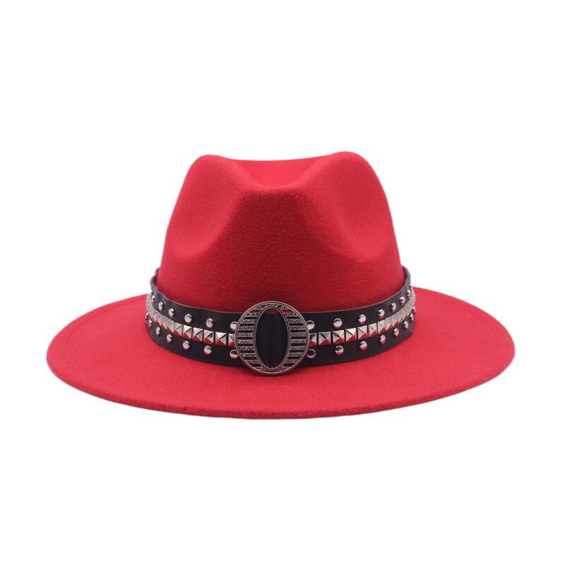 Deerskin Fleece Top Hat Retro Jazz Hat Men's and Women's Felt Hat European and American Woolen Hat Western Cowboy Hat