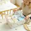 Floral Diaper Organizer Basket Practical Design For Neatly Storing Infant Supplies Diaper Basket Basket