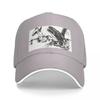 Mosasaurus and Ichthyosaurus Baseball Cap Streetwear Golf Wear Womens Beach Unisexs