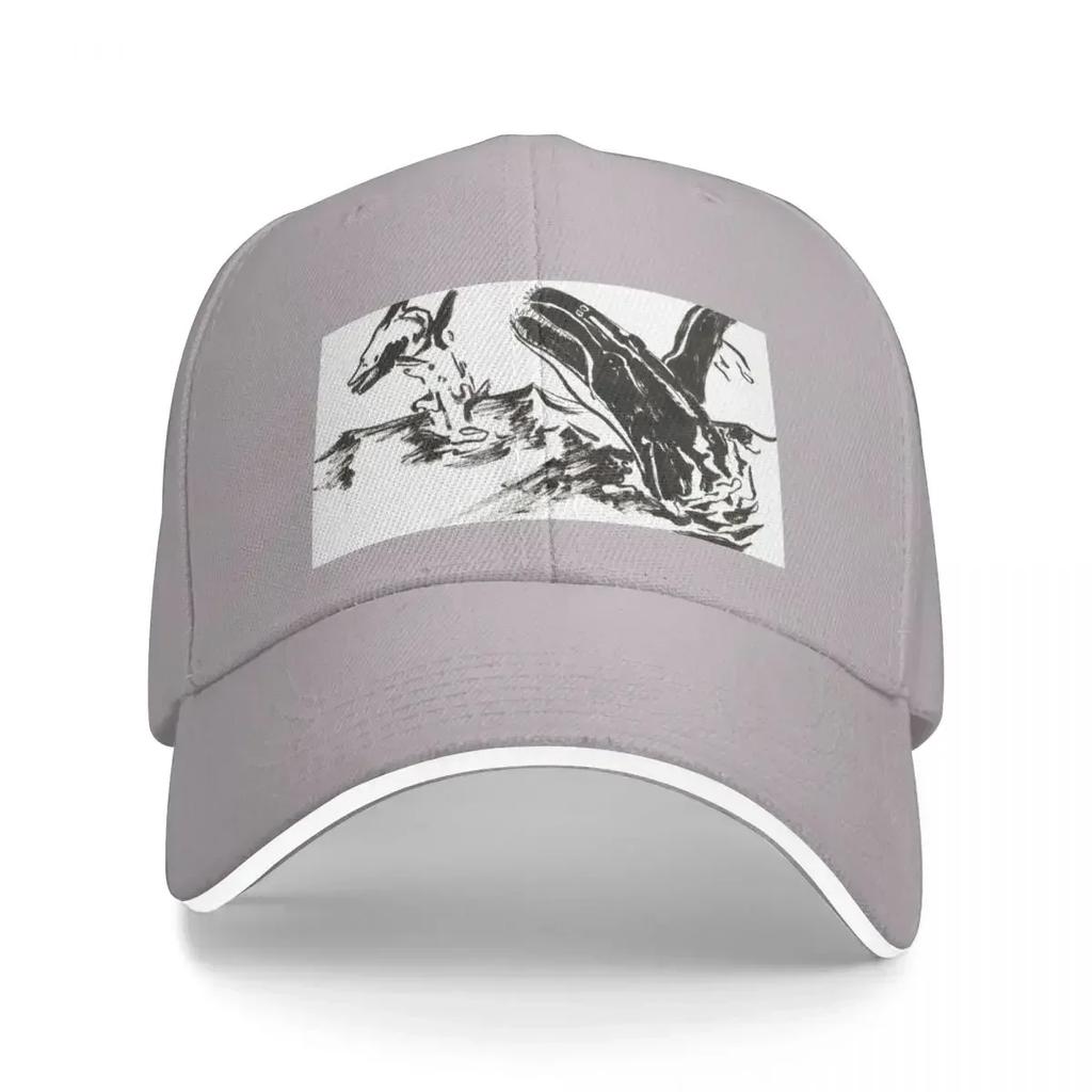Mosasaurus and Ichthyosaurus Baseball Cap Streetwear Golf Wear Womens Beach Unisexs