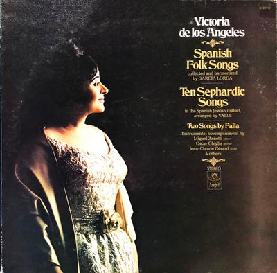 LP Record VICTORIA DE LOS ANGELES - Spanish And Sephardic Folk Songs S36716 Angel Records 1971 US Classical Used
