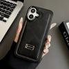 For iPhone 16 Case PC+PU Leather Shockproof Phone Back Cover