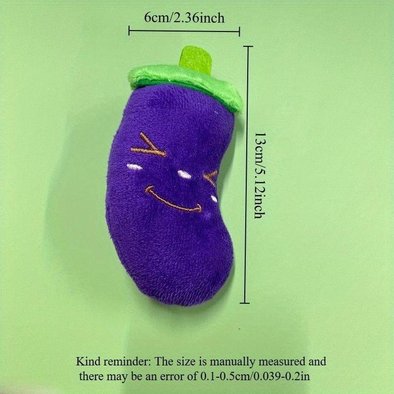 2pcs Pets Chew Toy Squeaking Plush Toys Small Chili and Eggplant Dog Interactive Toys Pet Products Birthday Gifts for Small Dogs