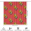 Cute Watermelon Shower Curtain Tropical Summer Vibes Bathroom Decor Beach Themed Fabric Liner Waterproof Set