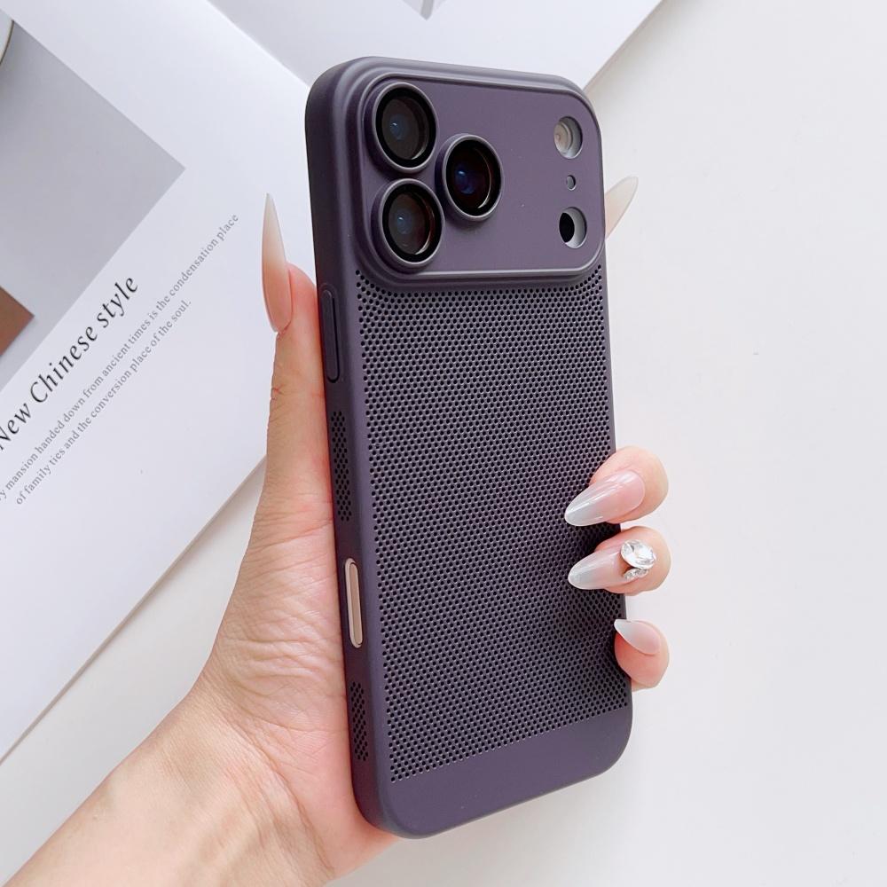 Dünne Kühl-Wärmeableitende Handyhülle Für iPhone 17 16 15 14 13 12 11 Pro Max Plus Luftdurchlässige Harte Rückseite Einfarbige Hülle
