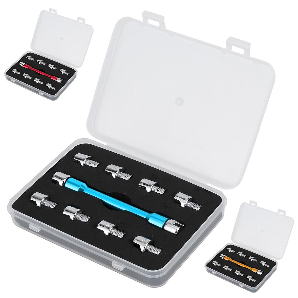 Motorcycle Spoke Wrench CNC Spanner Set .0‑6.8 Length 93mm/3.7in for Most Motorbike