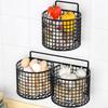 Cesto Portatutto da Parete a 1/2/3 Scomparti Secchiello Grande Capacità per Pettini Scaffale da Cucina Bagno