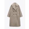 Elegant Warm Women Long Woolen Overcoat Thick Long Sleeve Solid Color Coat