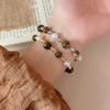 Stainless Steel Natural Tiger Eye Stone Bracelet For women Pearl  Indian Style Necklaces and Bracelets Handmade Ethnic Jewel