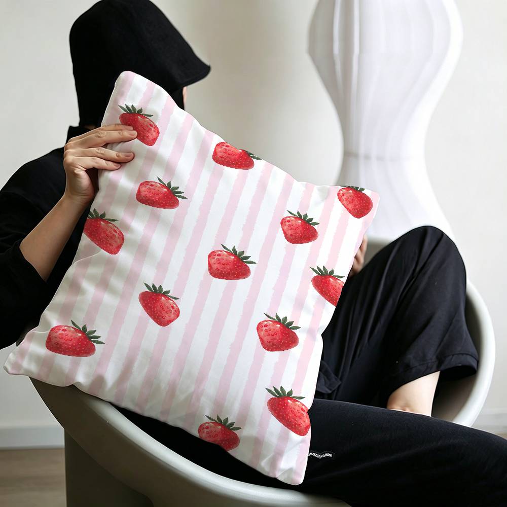 Fashion Strawberry Pillow Gift Home Office Decoration Bedroom Sofa Car Cushion Cover case x