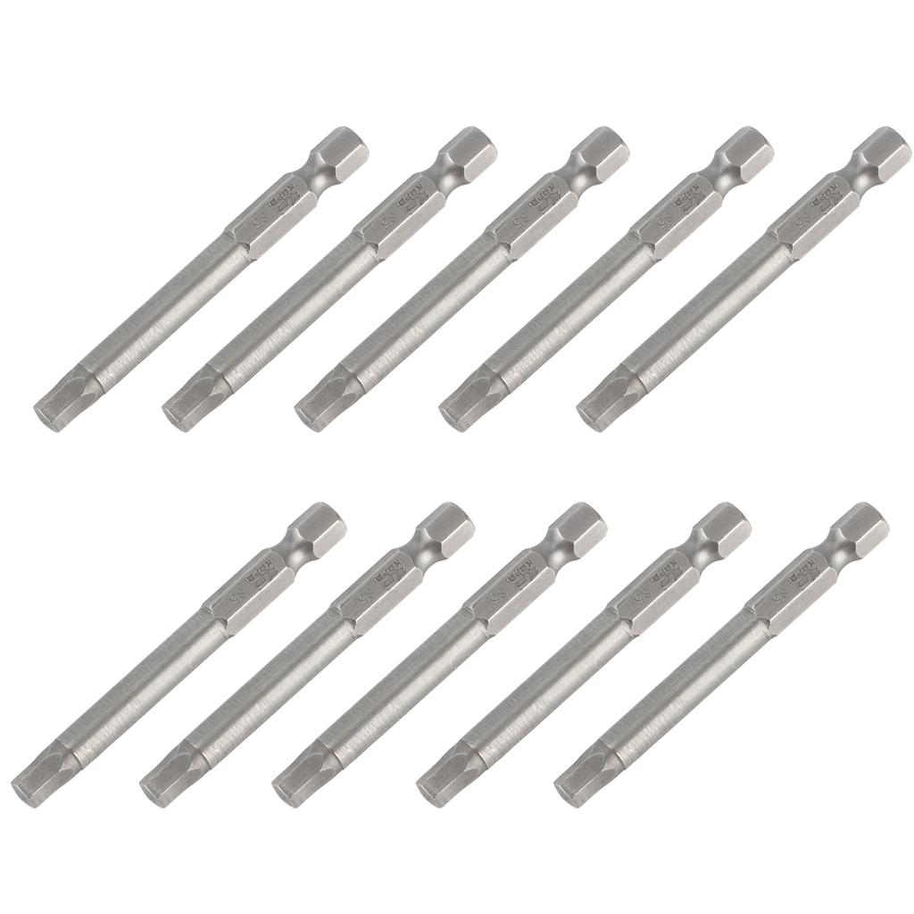 10Pcs Electric Screwdriver Bits Hex Socket Hardened with Magnetic Accessories S14 65mm