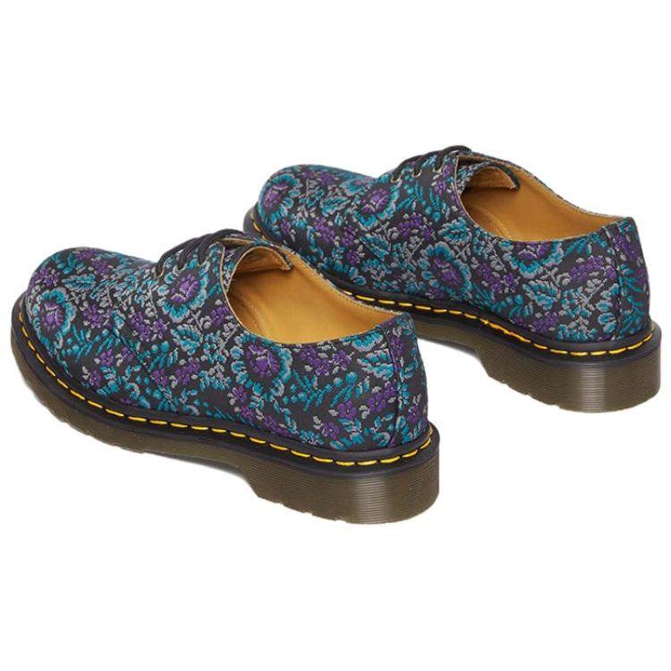 Dr. Martens Leather Round Toe Lace-Up Comfortable Casual Shoes Women Shoes Black Purple 31135548