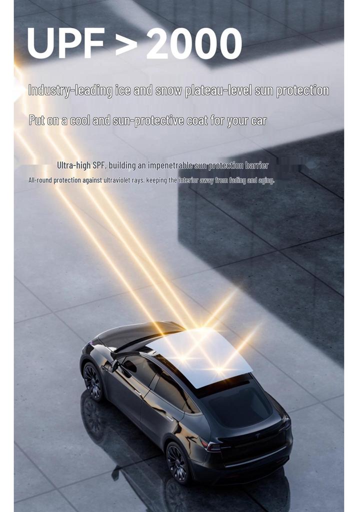 Compatible Sunshade for Tesla Model Y/3/YL: Sunroof, Front Windshield, and Rear Window Heat Insulation.