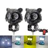 Dual Color Motorcycle LED HeadLight Work Spot Lamp Offroad Car Boat Truck SUV Driving Fog Lamp Headlamp White Yellow 12V 24V