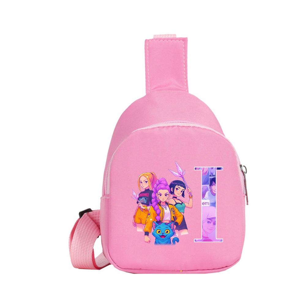 Anime Tegneserie 26 Engelsk Bogstav K-Pop Dæmonjægere Kawaii Brysttaske til Dreng Pige Skuldertaske Studerende Bærbar Crossbody Pung Barn Julegave