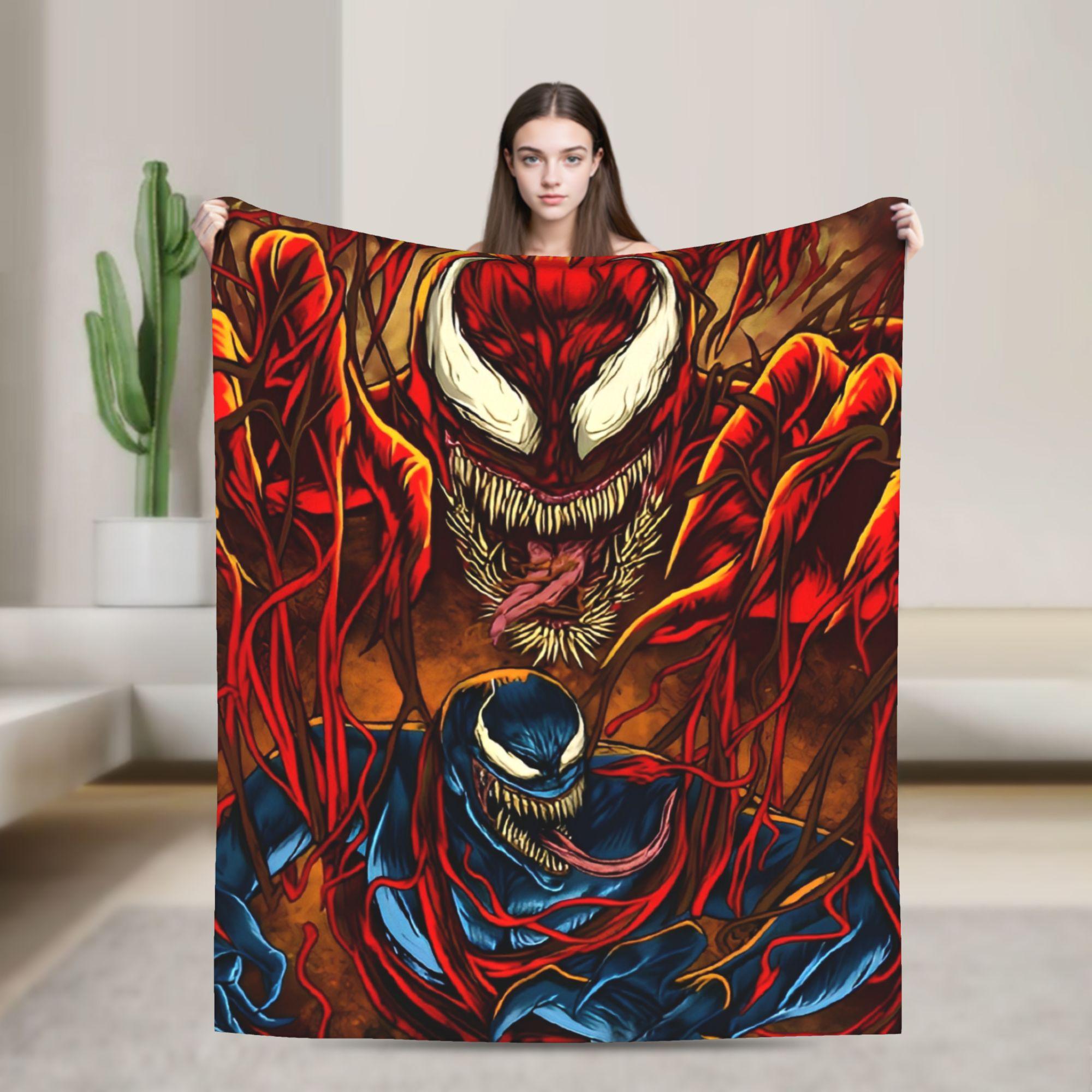 

Venom cartoon Blanket Travel Office Flannel Throw Blanket For Couch Chair Sofa Bed Soft Design Quality Bedspread Gift 75x90cm