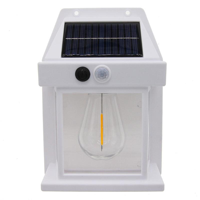 Solar Tungsten Wall Lamp, Courtyard Aisle Induction Night Lamp, Outdoor Waterproof LED Bulb Lamp, Garden Landscape Lighting, Holiday Lighting