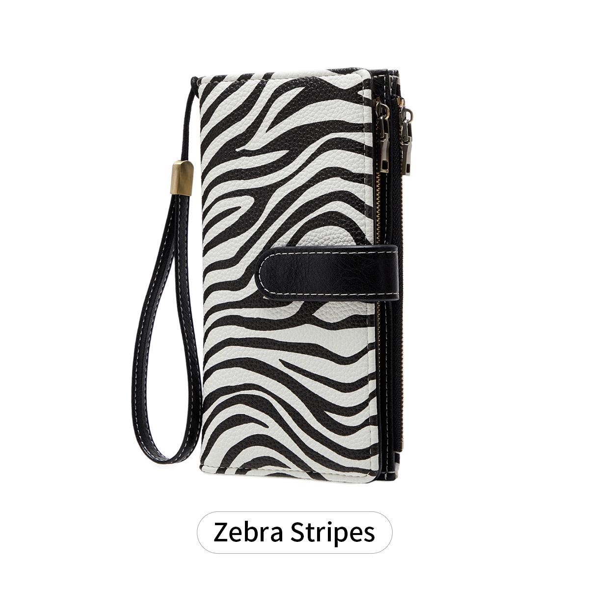 

Simple Women s Wallet RFID Double Zipper Long Wallet Large Capacity Trifold Credit Card/Card Holder Women s Wristlet Wallet