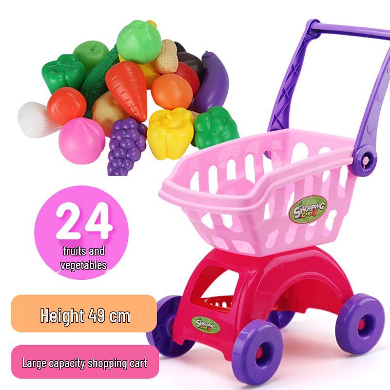 Kids' Shopping Cart Toy Set with Fruit Cutting (Multiple Sizes)