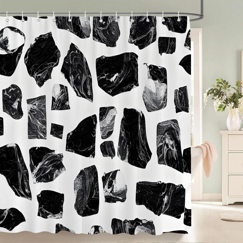 

Современные скандинавские шторки для душа с мозаичным узором, ванные полиэстеровые шторки для ванны, печатная шторка для душа, декор с крючками, шторка W90xH180cm