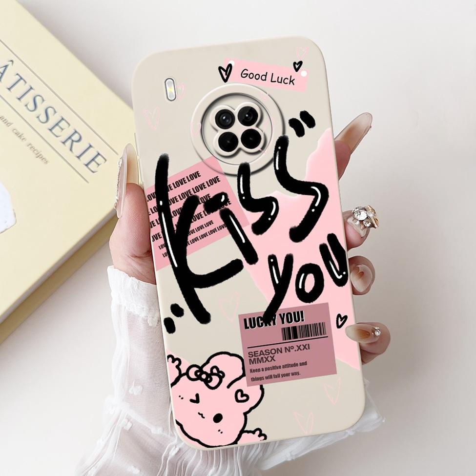 For Huawei Y9a Case Fashion Cute Cartoon Luxury Flowers Silicone Back Cover For Huawei Y9a Phone Case Shockproof Bumper FRL-L22