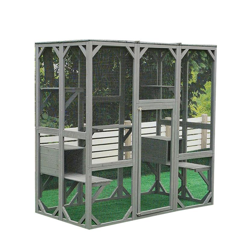 Weatherproof Large Outdoor Cat Tree House & Aviary