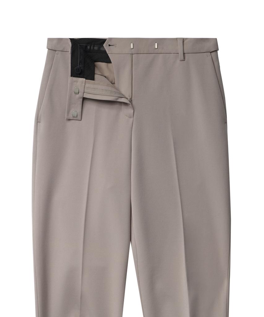 MUSINSA STANDARD WOMAN Women'S Heavyweight Fleece-Lined Slim Straight Hidden Elastic Waist Slacks [Light Beige]