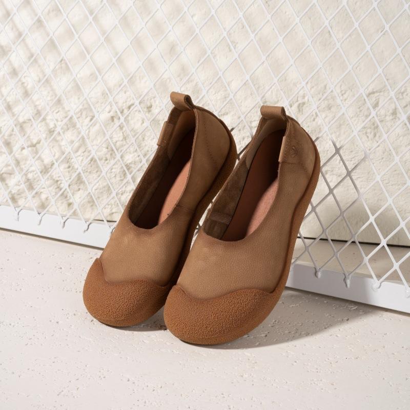 

Женские туфли из коровьей кожи первого слоя, новая женская обувь с мягкой подошвой и мягкой поверхностью, лоферы на одном педале, женская обувь из натуральной кожи 40 хаки