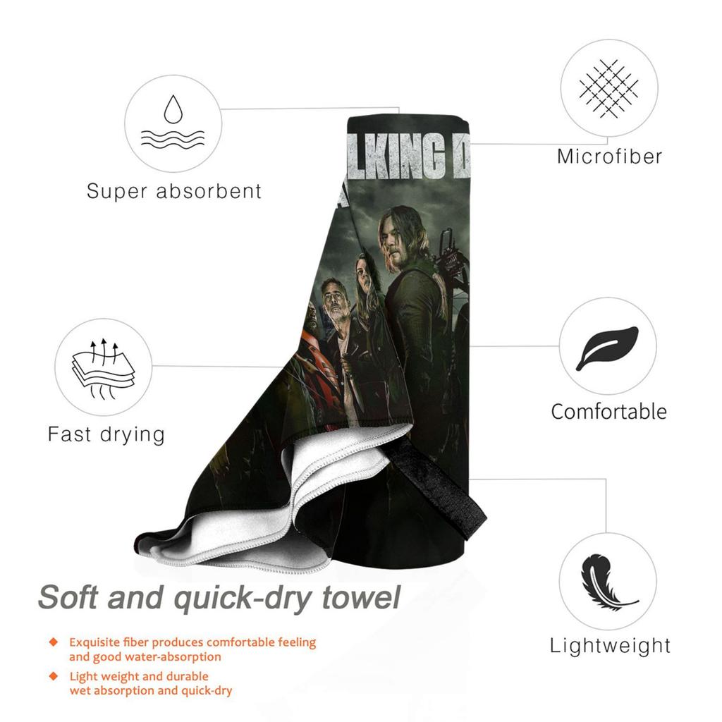 The Walking Dead Gaming Games Beach Towel Soft Microfiber Quick Dry Absorbent Quick Towels For Yoga
