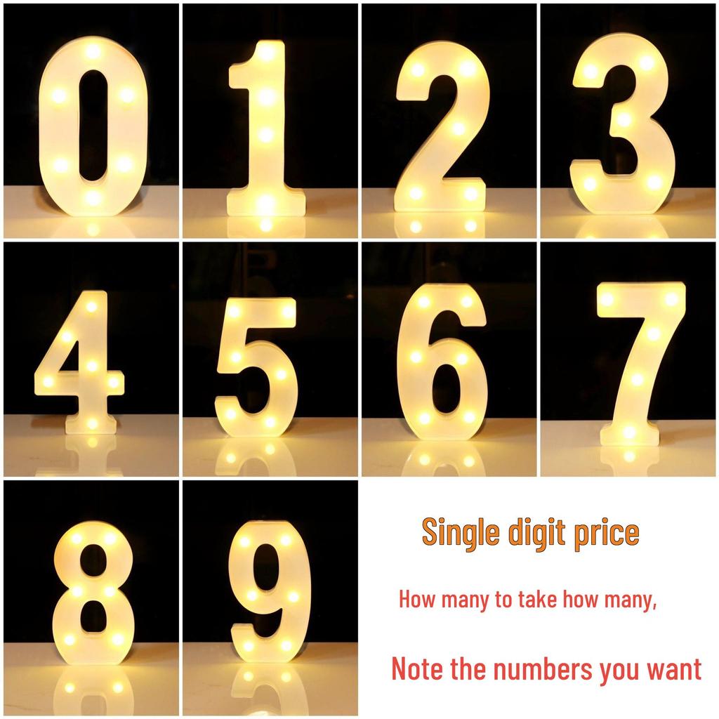 Large Red 'Happy Birthday' LED Tabletop Light Decoration