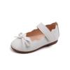 Children's Square-Toe Leather Shoes Girls Fashion Little Bow Flats Toddler Princess Shoes Dance Footwear