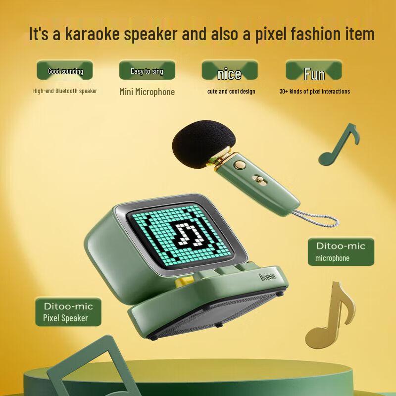 Divoom DitooMic Pixel Art Bluetooth Speaker with Microphone
