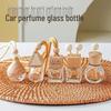 Transparent Square Glass Car Diffuser Bottle with Refillable Lanyard Pendant