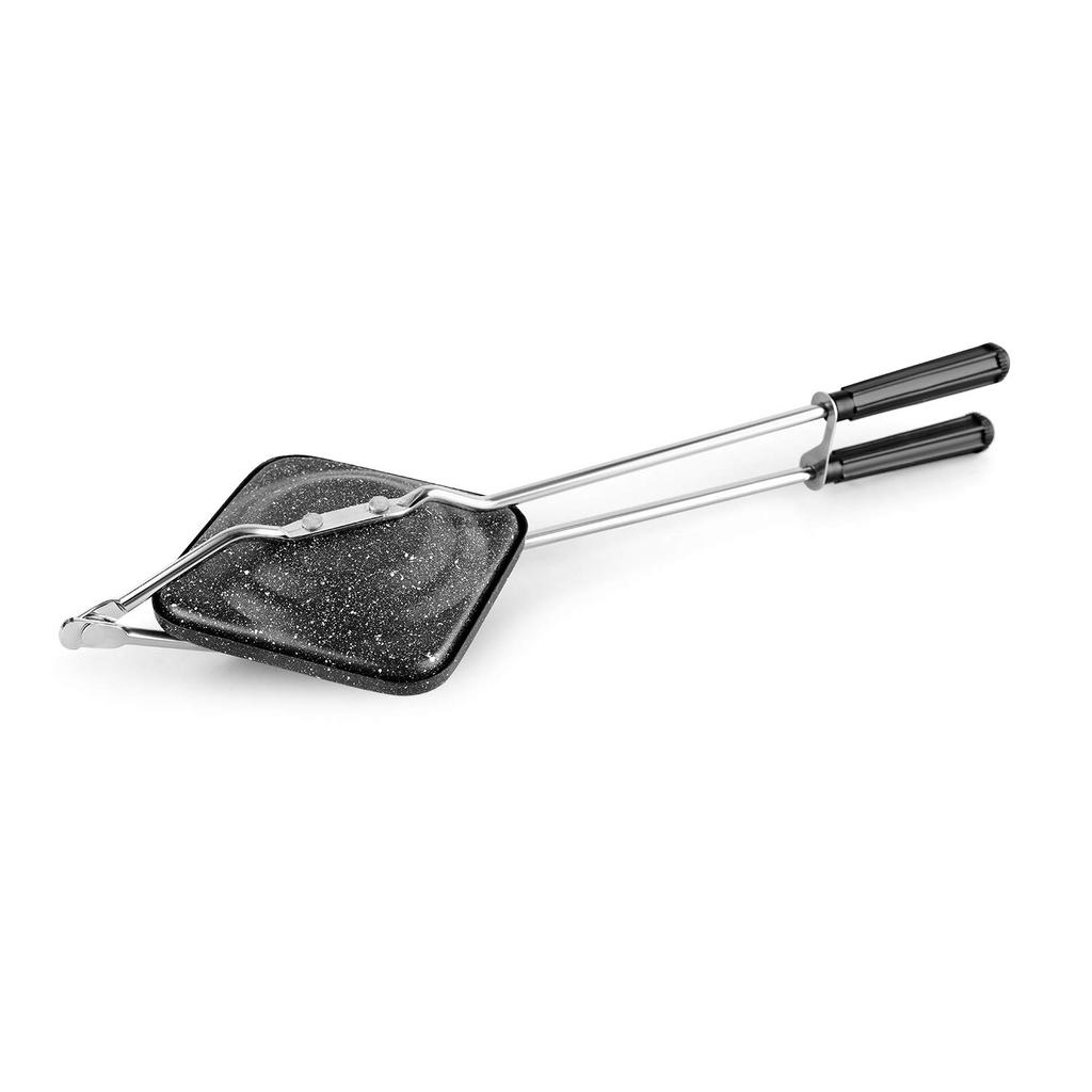 CELLO Non Stick Aluminium Sandwich Toaster For Gas Stove Use With Flame Proof Body And Heat Resistant Handle In Elegant Black Finish