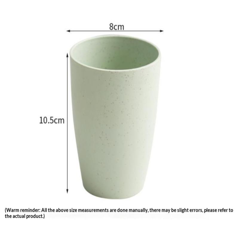 12Pcs Wheat Straw Cup Plastic Mouthwash Water Cup Brushing Cup Potable Drinking Travel Cup For Kids Adults