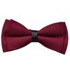 [White Fang] Bow Tie, Polyester, Solid Color, Formal, Wedding, Business, Student, Stylish, Men's NC124 (Wine)