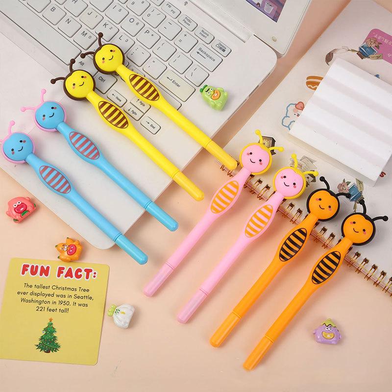 Creative Cartoon Bee Neutral Water-Based Signature Pen - Cute Design for Students