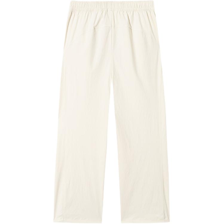 Anta Sports Lifestyle Series Solid Color Mid Waist Breathable Versatile Casual Pants Women Bottoms Light-Apricot 162517522U-2