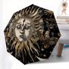 Sun, Moon-themed, Eight-ribbed, Self-folding Umbrella Is Suitable for Everyday Outdoor Use and Is An Ideal Gift for Friends and Family, As A