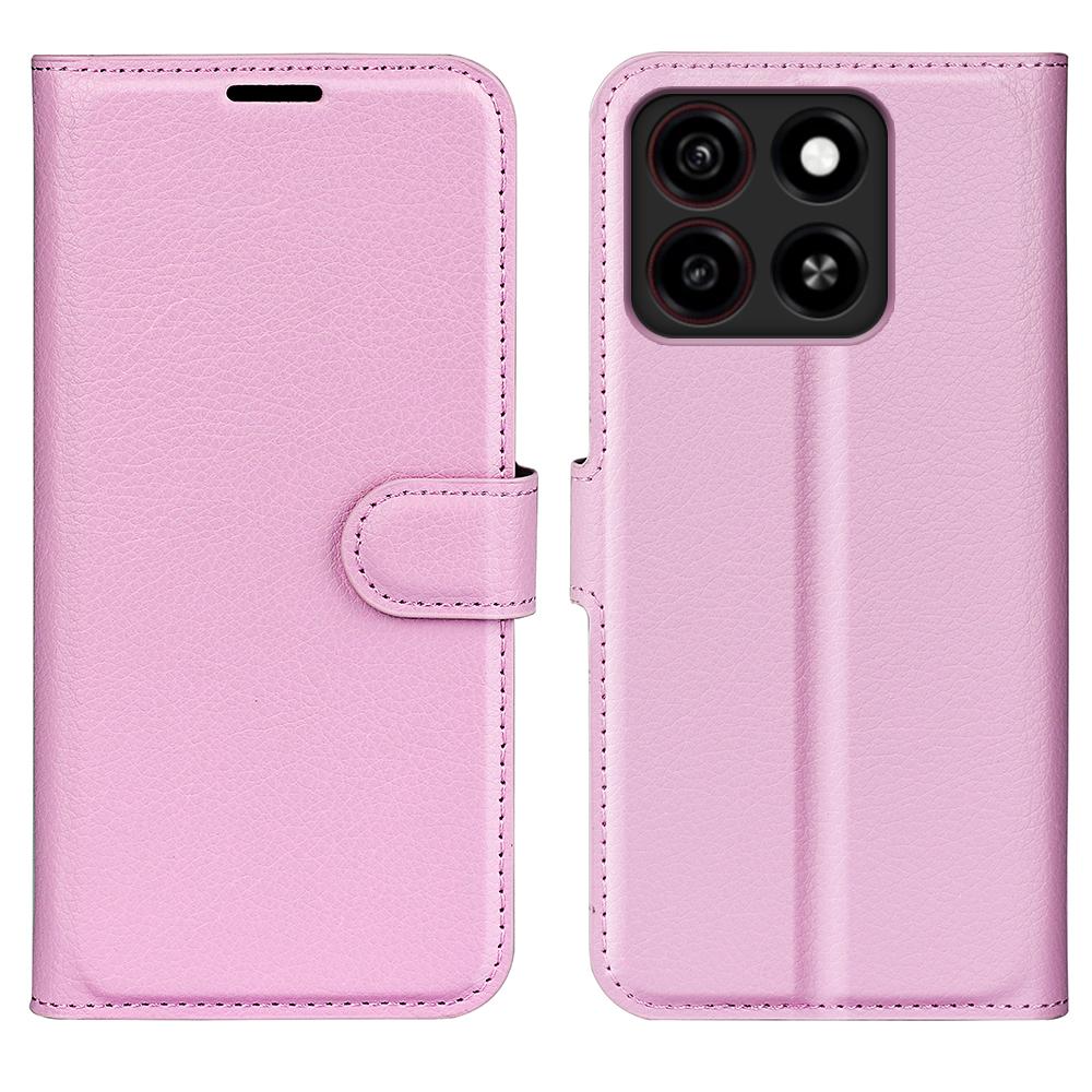 For ZTE Blade A35 Case Litchi Texture Shockproof Leather Wallet Phone Cover