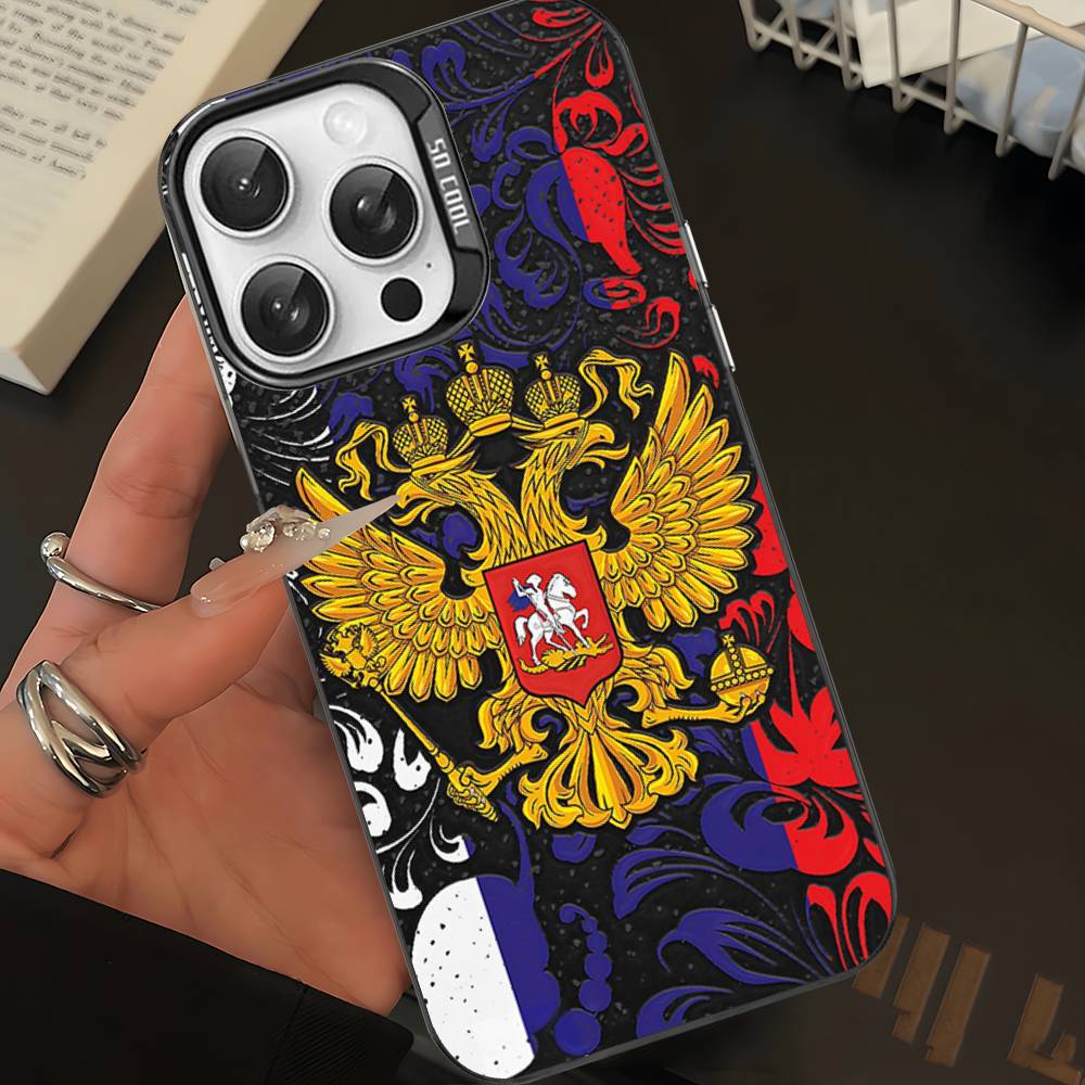 

Popular Flag Of Russia Phone Case For IPhone 16 15 14 13 12 11 Pro Max 17 Plus Colorful Cover iPhone 16