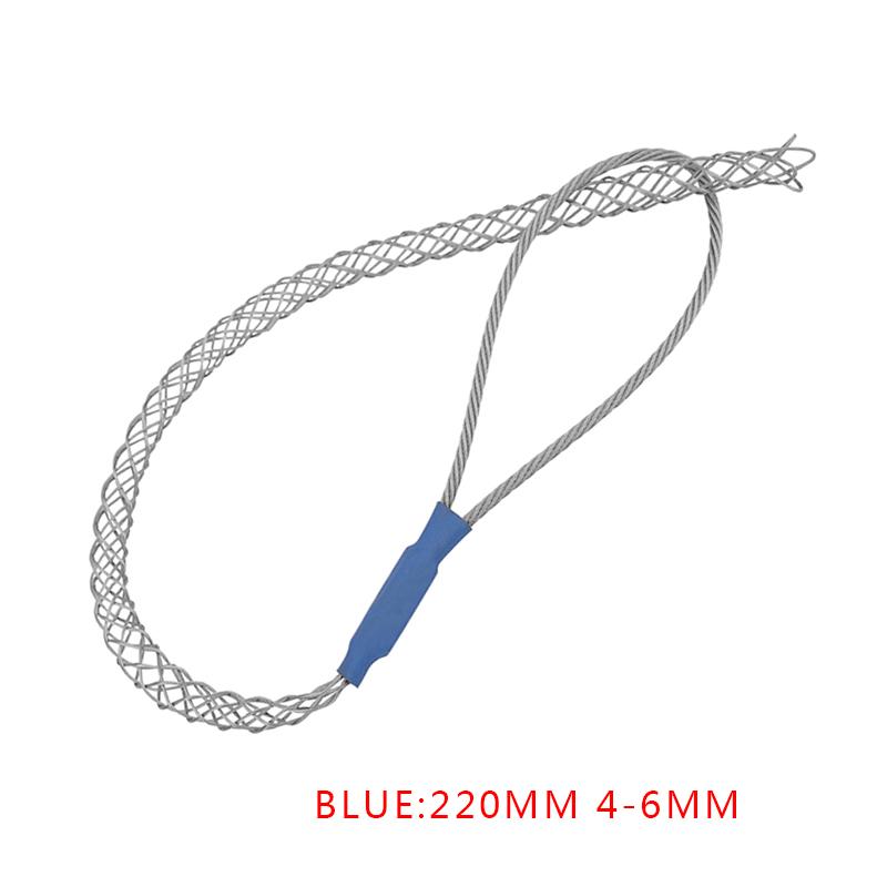 

6 Colors Cable Puller Wire Grip Galvanizing Metal Cable Pulling Socks Mesh Puller Antislip Pipe Conduit Pull Net Cover 4-25mm синій
