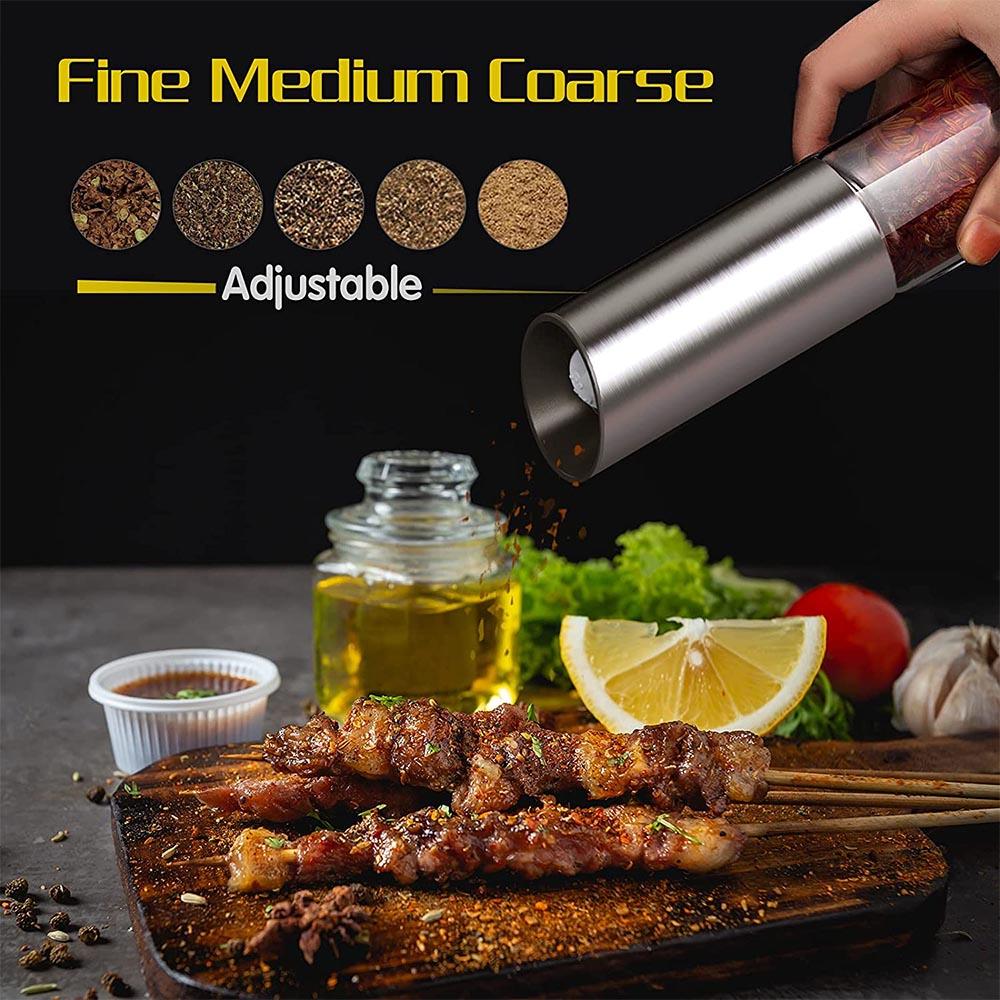 Electric Salt and Pepper Grinder USB Rechargeable Wireless Pepper Automatic Spice Mill Grinder Machine Home Kitchen Utensils
