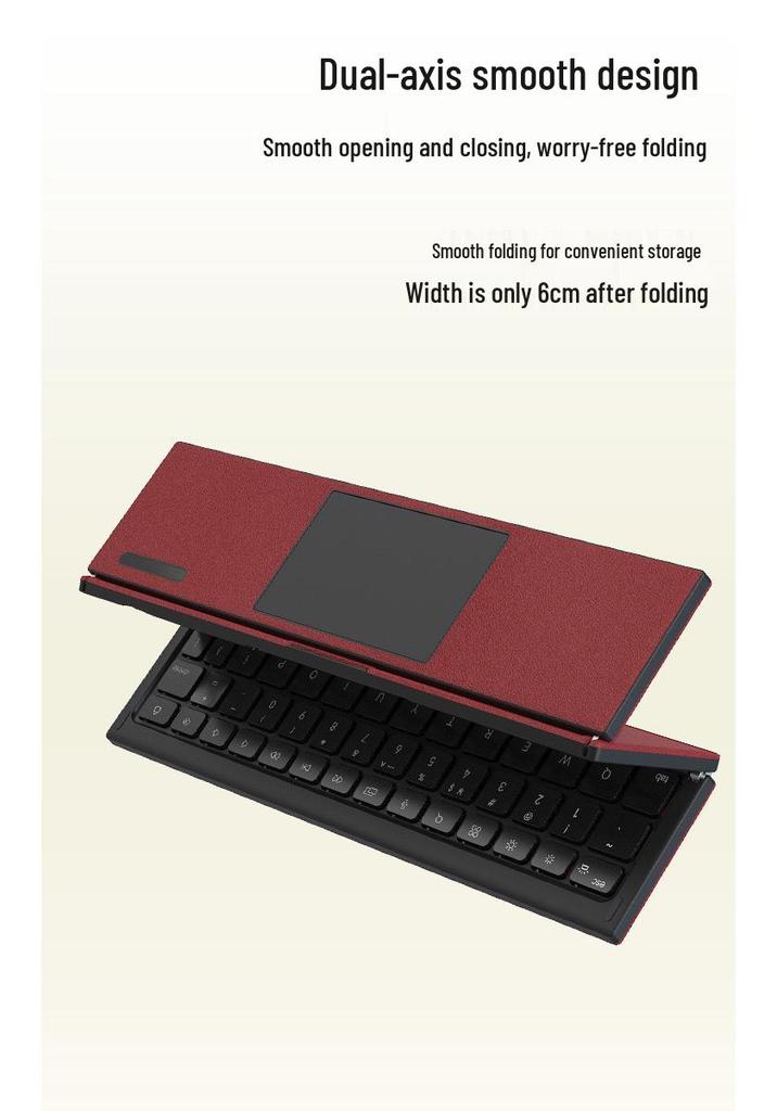 SANWA Wireless Bluetooth Foldable Touch Keyboard: Ultra-Thin & Lightweight, Universal Compatibility with iPad, Tablet, Phone, Computer