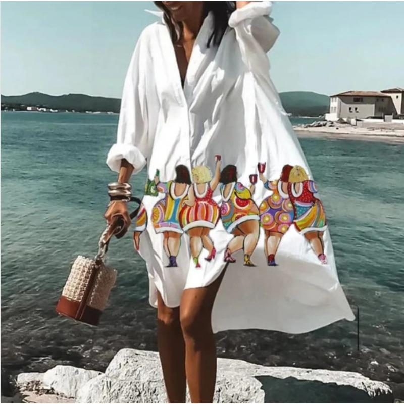 DICFY Women's Fashion Spring Autumn Long Sleeve Casual Dresses