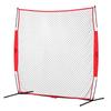 Barricade Backstop Net, 7x7 Ft Ball Sports Barrier Netting, Portable Practice Equipment with Carry Bag, Protection Screen for Baseball Softball