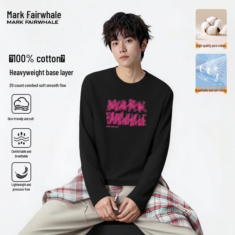 

MARK FAIRWHALE Men s Heavyweight Cotton Long Sleeve T-Shirt 2XL