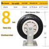 Silent, Lightweight Rubber Caster Wheel with Brake - 3", 4", 5" Options for Handcart/Trailer